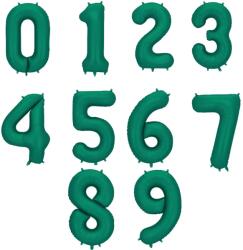  Számos fólia lufi üvegzöld 86 cm 0-9 szám (5904555082175)
