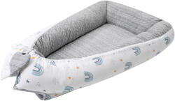 Bubaba babafészek kötött hatású "L" méret- Grey rainbow (45265)