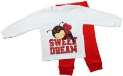 Asti Hosszú ujjú lányka pizsama - Katica mintával (01249903092)