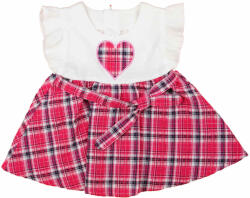 Asti Rövid ujjú pamut kislány ruha, pörgős szoknyarésszel, övvel (00069902086)