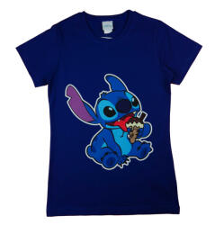 Asti Rövid ujjú lányka póló Stitch mintával