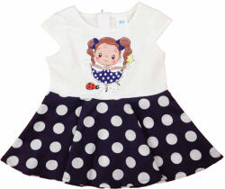 Asti Rövid ujjú pamut kislány ruha fodros, pörgős szoknyarésszel (00071902074)