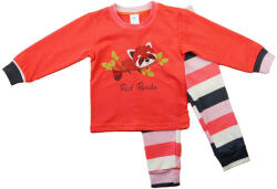 Asti Hosszú ujjú lányka pizsama - Vörös panda mintával (01249907086)