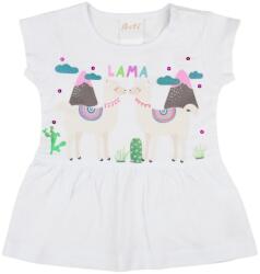 Asti Láma mintás kislány bébi rövid ujjú ruha flitterrel