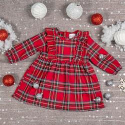 Asti Kockás hosszú ujjú kislány ruha (25441901068)