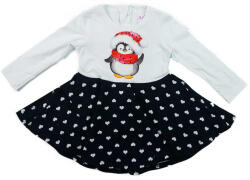 Asti Hosszú ujjú lányka ruha, pingvines mintával (26415901086)