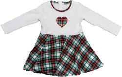 Asti Szivecskés mintával hímzett hosszú ujjú kislány ruha (00670902122)