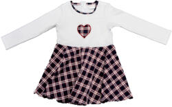 Asti Szivecskés mintával hímzett hosszú ujjú kislány ruha (00670901098)