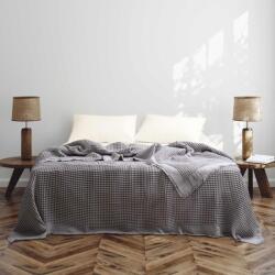 MAJOLI by Bahar Tekstil® Cuvertura gofrata din bumbac 100% 240x260 cm, Optimus Today Gri deschis