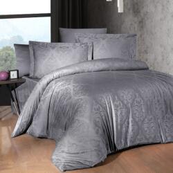First Choice Lenjerie de lux pat dublu jacquard satin 6 piese, First Choice, Sofya Gri baroc (Quicksilver) Lenjerie de pat