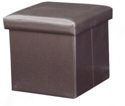 Mobikon Taburet pliabil piele ecologica maro Tela 40x40x37 cm (0000191893deco)