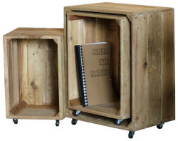 AdTrend Set 3 rafturi lemn maro 29 x 27, 5 x 41, 36 x 29 x 50, 45 x 30 x 60 cm (100614) Raft