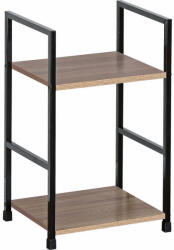 AdTrend Raft pardoseala fier negru mdf maro 29 x 23, 5 x 48 cm (107087) Raft