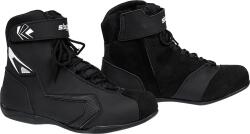 Sixgear Ghete Moto din Piele & Textil SIXGEAR SPARK · Negru / Alb