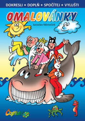 Němeček Jaroslav Čtyřlístek - Omalovánky: dokresli, doplň, spočítej, vylušti (modrá)