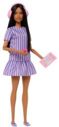 Barbie Кукла Barbie Fashionistas - С къса рокля на лилаво райе и аксесоари (JJN58)