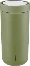 Stelton Cana termică To-Go Click 400 ml verde măsliniu din oțel dublu reciclat (685-51)