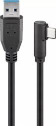 Goobay Cablu USB Type C tata la USB A 3.0 tata unghi 90 grade 1m Goobay (66501) - drumix