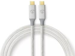 Nedis Cablu USB 3.2 Gen2x2 TYPE C tata-tata 20Gbps 1m 100W 5A argintiu Nedis (CCTB64020AL10) - drumix