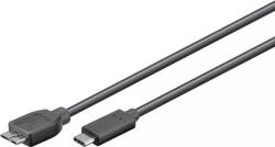Goobay Cablu micro USB 3.0 - USB Type C 1m negru Goobay (67996) - drumix