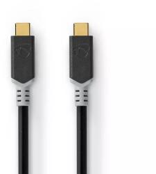 Nedis Cablu USB 3.2 Gen 2x2 type C tata-tata 1m 100W 5A 20Gbps antracit Nedis (CCBW64020AT10) - drumix
