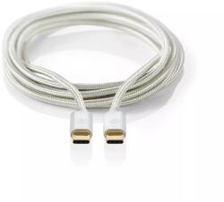 Nedis Cablu de alimentare si sincronizare USB type C 2.0 tata-tata 5A 100W aurit 2m argintiu Nedis (CCTB60800AL10) - drumix