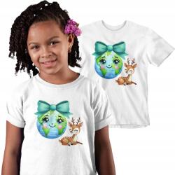 Aradena Gyerek Póló Fehér Föld Napjára Méhecske Szülinapi Ajándék 110-es méret (138 4 Dzień Ziemi - Jelonek)