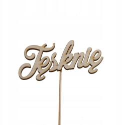 Klepkomania topper tortára "hiányzik" felirattal (BSTP587 NATURALNY)