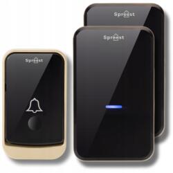 Spreest Vezeték Nélküli Ajtócsengő Kapuhoz Elemes Vízálló 2 Vevőegység (Dzwonek bezprzewodowy 2x nadajnik)