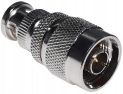 Veoz Antenna adapter N dugó Bnc dugó átalakító masszív, fém csatlakozó (Adapter wtyk N - wtyk BNC)