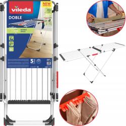 Vileda Szárítógép Doble Kihúzható Tartós 5x Erősebb Zsinórok (SUSZARKA VILEDA DOBLE NA UBRANIA TRWAŁA) Ruhaszárító