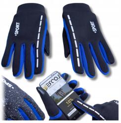 Ercole Érintőképernyős Téli Kesztyű L Férfi Női Meleg Bélelt Pihe-béléssel Fényvisszaverő (Rękawice uniwersalne czarne ocieplane R21-L)