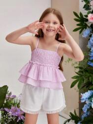 Shein KC43314 Shein Csíkos Vállpántos Lány Felső (4) 104