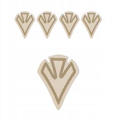 Fabryka Sznurka Fából készült orr makramé bagolyhoz 6, 5 cm [5 db] dekoráció dísz (dr-nos-sowa-6)