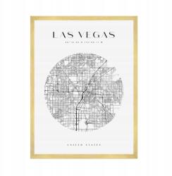  Las Vegas várostérkép plakát kb. 50x70 cm arany keret (MP1-0151_50X70,045)