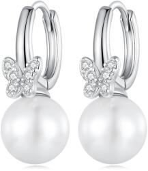 M. Jopek Ezüst Fülbevaló 925 Ezüst Pillangó Gyöngy M. Jopek