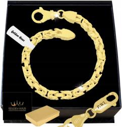 Golden Haus Vastag Arany Férfi Szövött Karkötő 20 CM 7 MM Minta 925+GRAVÍROZÁS (pozłacana bransoletka bransoleta szeroka 585)