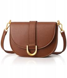  0007 Elegáns barna női kézitáska vállra és crossbody Klasszikus kis (KMEC100)