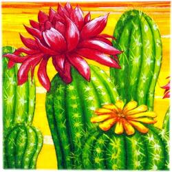 aha Háromrétegű szalvéta, 33x33 cm, „Kaktuszok minta, 20 db