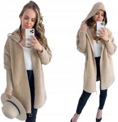 Soprato Klasszikus Meleg Alpaka Cipzáras Kabát Világos Camel Színekben