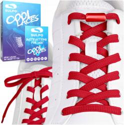 Sulpo Rugalmas, nem megkötős cipőfűző, kényelmes rögzítéssel, piros (Elastyczne sznurowadła sznurówki bez wiązania)