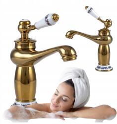 Silla Paloma Álló Mosdó Csaptelep Alacsony Retro, Arany Perlátorral (S-1107G)