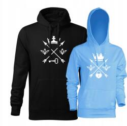 JHK Valentin napi meleg kapucnis pulóver szett pároknak XL-es