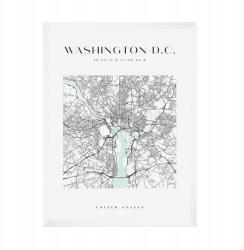  Várostérkép poszter Washington Usa négyzet alakú 21x29, 7 cm fehér keret (MP1-0042_21X29,7,063)