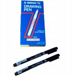 SNOWMAN Fekete rajztoll Snowman, 12 db-os készlet, 0, 8 mm-es (PI-341TR)