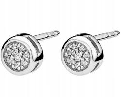 ZŁOCISTO Fehérarany fülbevaló briliánsokkal 0, 09 ct csavaros (biżuteria na urodziny imieniny rocznicę)