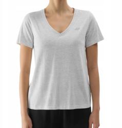 4F Női Pamut Póló Sima V-nyakú Szürke méret Xs (4FWSS24TTSHF1162)