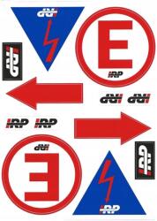 IRP Komplett, rally matrica szett Irp áramtalanító, tűzoltó rendszer, vontató szem