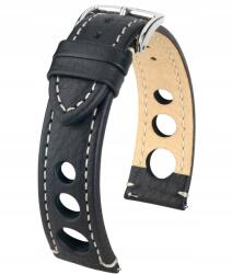 Hirsch Fekete Bőr Sport Szíj Órához Hirsch Rally L 20 mm (9008678164551)