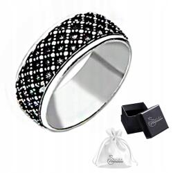 Ulex Premium Ezüst gyűrű, 925-ös finomságú, elegáns kockás gyűrű méret 22 (P-758-BH/22)